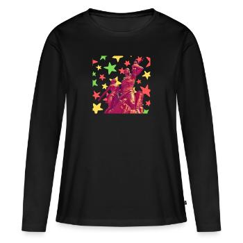 Denkmal der afrikanischen Renaissance Dakar Senegal - Frauen Premium Bio Langarmshirt - Schwarz - Vorne - Julia (174cm)
