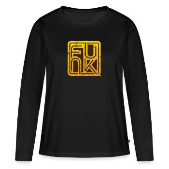 Musique Funk - T-shirt manches longues Premium bio Femme - noir - Devant - Julia (174cm)