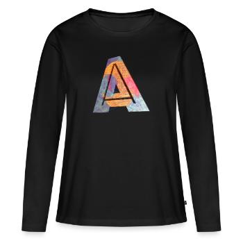 A - T-shirt manches longues Premium bio Femme - noir - Devant - Julia (174cm)
