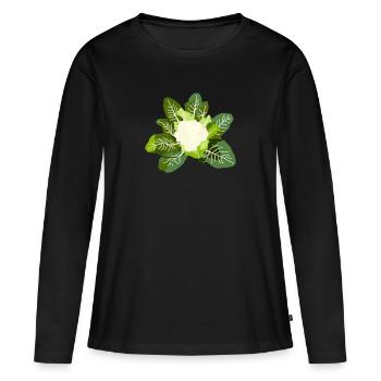 Cabbage Flower Vegetable Garden Vegetable - Women's Premium Organic Long Sleeve Shirt - black - Front - Julia (174cm)