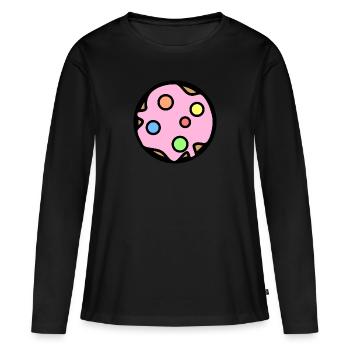 Keks - Frauen Premium Bio Langarmshirt - Schwarz - Vorne - Julia (174cm)