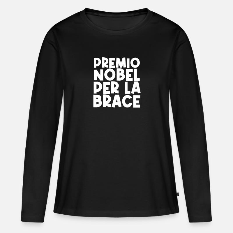 Premio Nobel per La Brace - Maglia a maniche lunghe ecologica premium da donna - nero