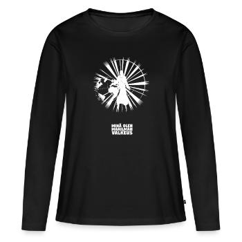 Lumière du monde - Finnois - T-shirt manches longues Premium bio Femme - noir - Devant - Julia (174cm)