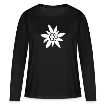 Edelweiss - Frauen Premium Bio Langarmshirt - Schwarz - Vorne - Julia (174cm)