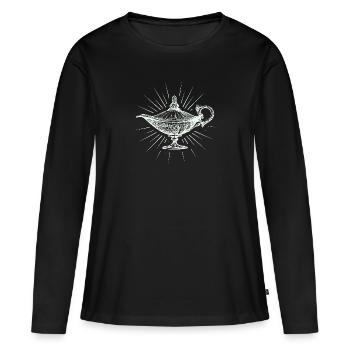 Magic Lamp - T-shirt manches longues Premium bio Femme - noir - Devant - Julia (174cm)