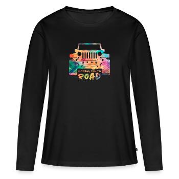 Jeep - T-shirt manches longues Premium bio Femme - noir - Devant - Julia (174cm)