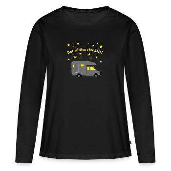 million de star hotel pickup - T-shirt manches longues Premium bio Femme - noir - Devant - Julia (174cm)