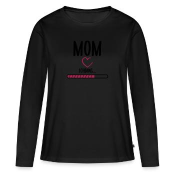 Mom loading - Women's Premium Organic Long Sleeve Shirt - black - Front - Julia (174cm)
