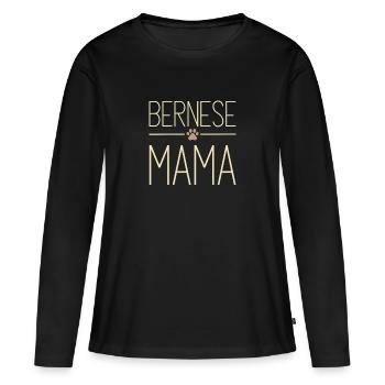 Minimalist Bernese mama Design for Dog moms - Women's Premium Organic Long Sleeve Shirt - black - Front - Julia (174cm)