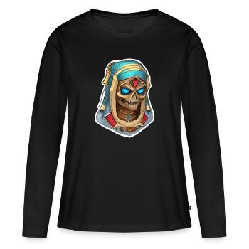 Mumie - Frauen Premium Bio Langarmshirt - Schwarz - Vorne - Julia (174cm)