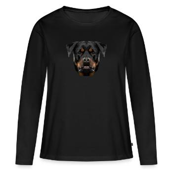 Polyart Rotweiler - T-shirt manches longues Premium bio Femme - noir - Devant - Julia (174cm)