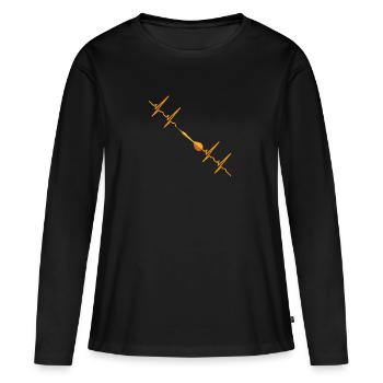 Fléchettes ECG fléchettes fléchettes cadeau fléchettes fléchettes - T-shirt manches longues Premium bio Femme - noir - Devant - Julia (174cm)