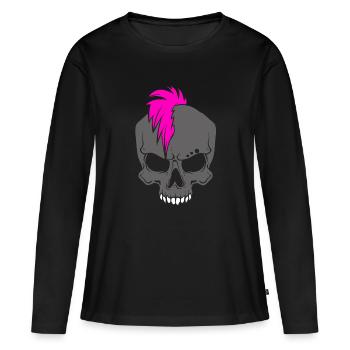 Punker rock punker - T-shirt manches longues Premium bio Femme - noir - Devant - Julia (174cm)