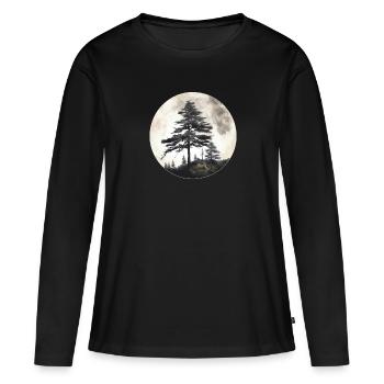 Mâchoire - T-shirt manches longues Premium bio Femme - noir - Devant - Julia (174cm)