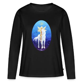 La vie est magique! - Sonja Ariel von Staden - T-shirt manches longues Premium bio Femme - noir - Devant - Julia (174cm)