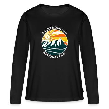 Graphique du parc national des - T-shirt manches longues Premium bio Femme - noir - Devant - Julia (174cm)