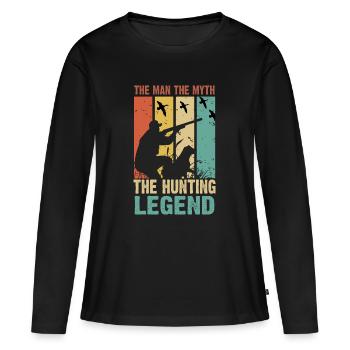 Jäger Jagen - Frauen Premium Bio Langarmshirt - Schwarz - Vorne - Julia (174cm)
