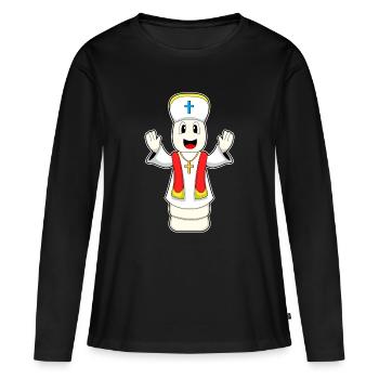 Chess Piece Bishop Chess - Women's Premium Organic Long Sleeve Shirt - black - Front - Julia (174cm)
