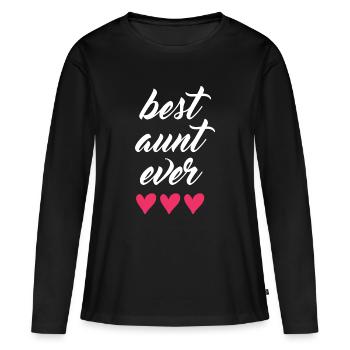 Best Aunt Ever - Women's Premium Organic Long Sleeve Shirt - black - Front - Julia (174cm)