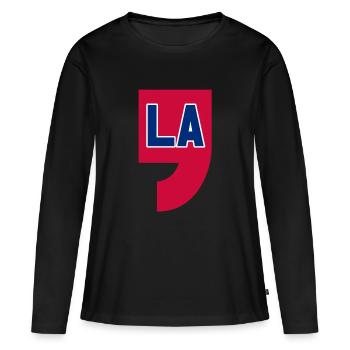COMMA LA, CAMALA HARRIS POUR LA PRÉSIDENCE 2024 - T-shirt manches longues Premium bio Femme - noir - Devant - Julia (174cm)