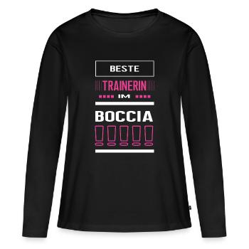 Best Female Boccia Coach Boule Game - Women's Premium Organic Long Sleeve Shirt - black - Front - Julia (174cm)