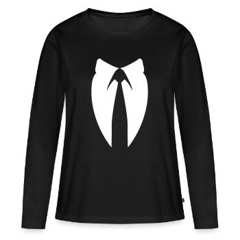 Anon Costume Col Maillot Hacker Mask Shirt - T-shirt manches longues Premium bio Femme - noir - Devant - Julia (174cm)