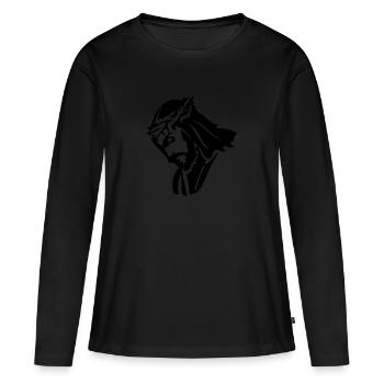 Jesus Christ - Women's Premium Organic Long Sleeve Shirt - black - Front - Julia (174cm)