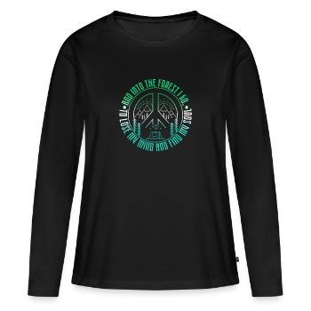 Et dans la forêt, je vais perdre mon esprit et trouver - T-shirt manches longues Premium bio Femme - noir - Devant - Julia (174cm)