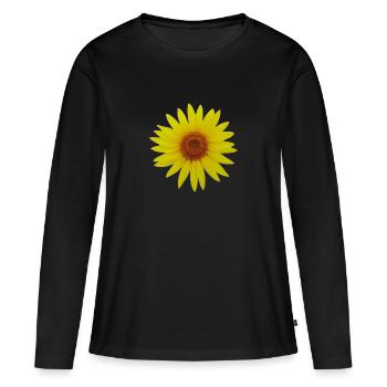 Tournesol - T-shirt manches longues Premium bio Femme - noir - Devant - Julia (174cm)