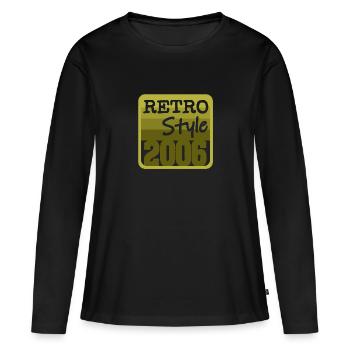 Style Rétro 2006 - T-shirt manches longues Premium bio Femme - noir - Devant - Julia (174cm)