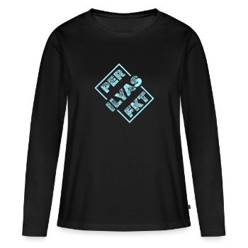 Perfekt Ilyas - Frauen Premium Bio Langarmshirt - Schwarz - Vorne - Julia (174cm)
