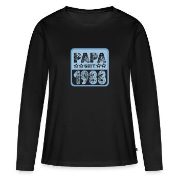 seit 1988 - Frauen Premium Bio Langarmshirt - Schwarz - Vorne - Julia (174cm)