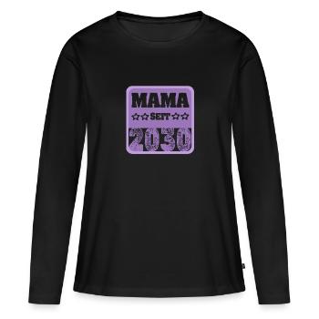 seit 2030 - Frauen Premium Bio Langarmshirt - Schwarz - Vorne - Julia (174cm)