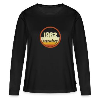 1962 - Women's Premium Organic Long Sleeve Shirt - black - Front - Julia (174cm)