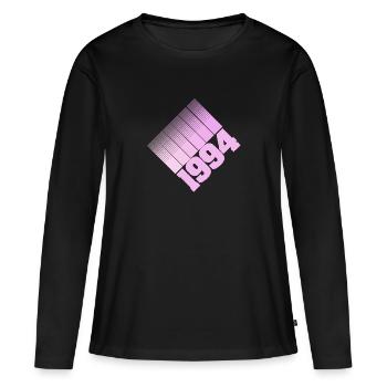 Eltern 1994 - Frauen Premium Bio Langarmshirt - Schwarz - Vorne - Julia (174cm)