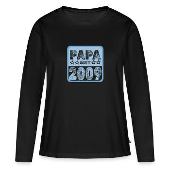 seit 2009 - Frauen Premium Bio Langarmshirt - Schwarz - Vorne - Julia (174cm)