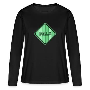 Bella - T-shirt manches longues Premium bio Femme - noir - Devant - Julia (174cm)