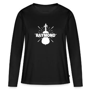 Raymond - T-shirt manches longues Premium bio Femme - noir - Devant - Julia (174cm)