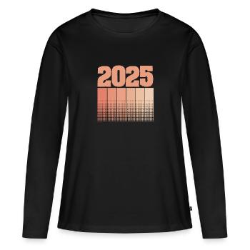 2025 - T-shirt manches longues Premium bio Femme - noir - Devant - Julia (174cm)