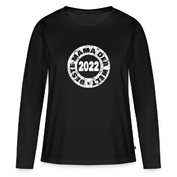 2022 2022 - T-shirt manches longues Premium bio Femme - noir - Devant - Julia (174cm)