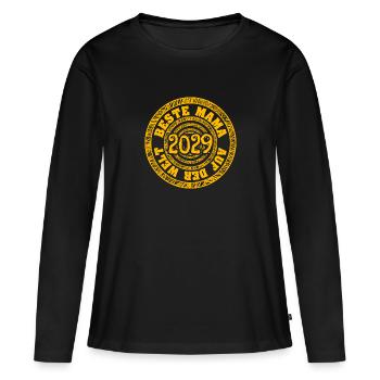 Mum 2029 - Women's Premium Organic Long Sleeve Shirt - black - Front - Julia (174cm)