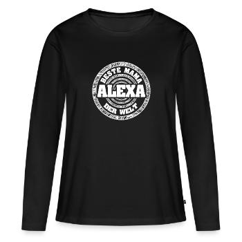 Mère Alexa - T-shirt manches longues Premium bio Femme - noir - Devant - Julia (174cm)
