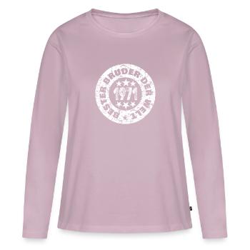 1971 - Women's Premium Organic Long Sleeve Shirt - dusky pink - Front - Julia (174cm)