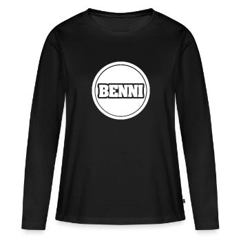 Benni comme prénom - T-shirt manches longues Premium bio Femme - noir - Devant - Julia (174cm)