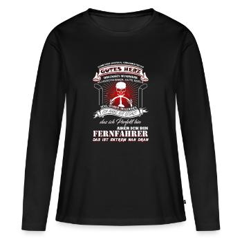 Fernfahrer sind fast Perfekt - Frauen Premium Bio Langarmshirt - Schwarz - Vorne - Julia (174cm)