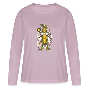 Corn children - Women's Premium Organic Long Sleeve Shirt - dusky pink - Front - Julia (174cm)