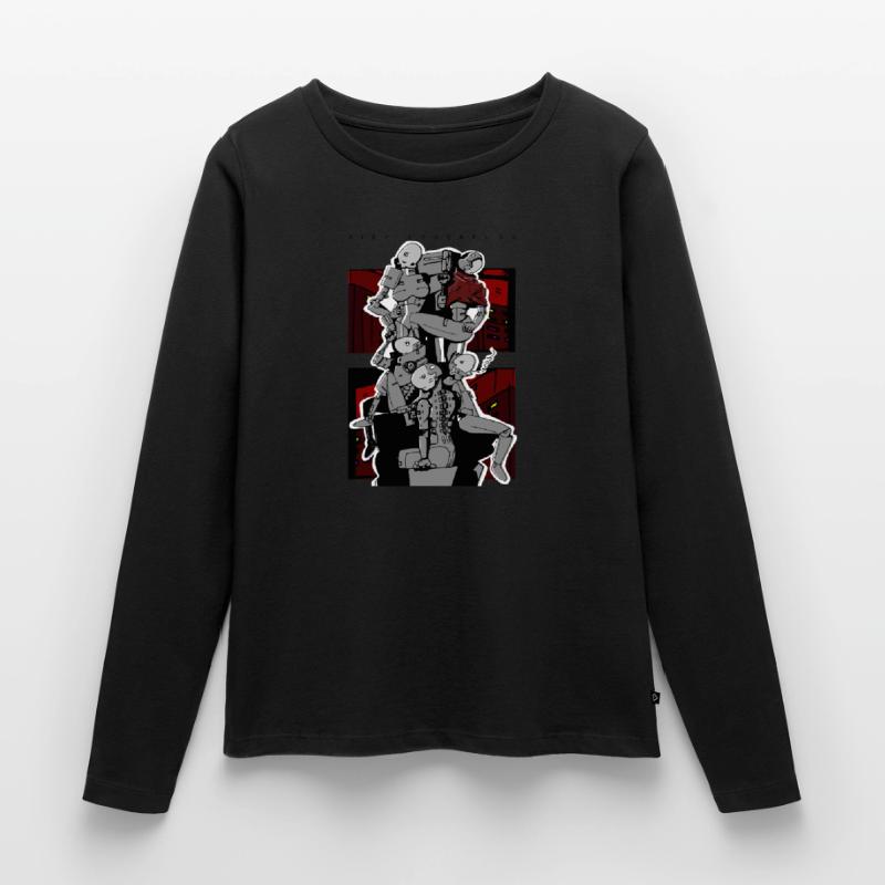 Säule oder Piep Frauen Premium Bio Langarmshirt