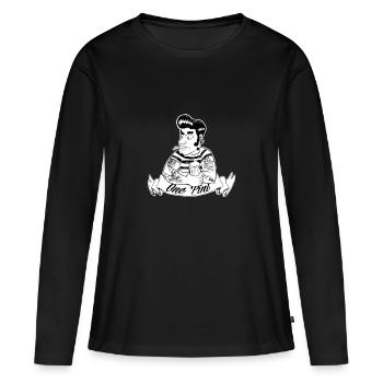 tatoo one pint - T-shirt manches longues Premium bio Femme - noir - Devant - Julia (174cm)
