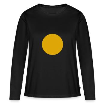 CERCLE JAUNE - T-shirt manches longues Premium bio Femme - noir - Devant - Julia (174cm)