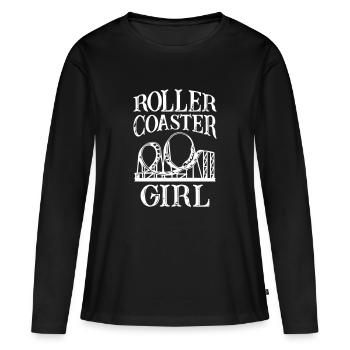 Roller Coaster Girl - Women's Premium Organic Long Sleeve Shirt - black - Front - Julia (174cm)
